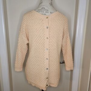 Pink Crochet Reversible Cardigan